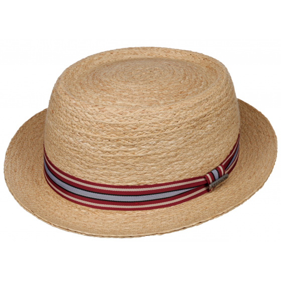 Chapeau Porkpie Open Road Paille Naturel - Stetson