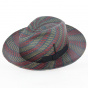 Red and Gold Panama Straw Fedora Hat - Bailey