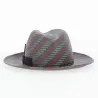 Chapeau Fedora Paille Panama Rouge et Or - Bailey