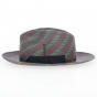 Red and Gold Panama Straw Fedora Hat - Bailey