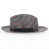 Chapeau Fedora Paille Panama Rouge et Or - Bailey