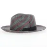 Chapeau Fedora Paille Panama Rouge et Or - Bailey