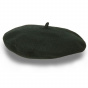 Classic black beret Made in France personalized