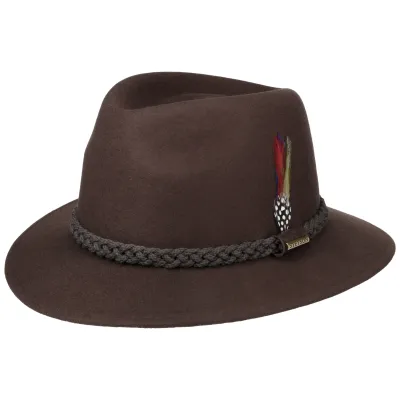 Chapeau Feutre Tresse Traveller Marron - Stetson