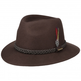 Chapeau Feutre Tresse Traveller Marron - Stetson
