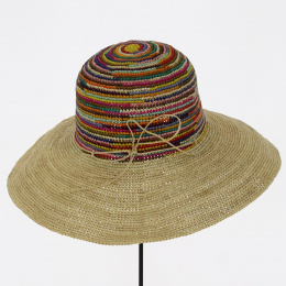 Capeline Melody Raphia Multicolore & Natural - Traclet