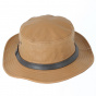 Kirwee Sheepskin Leather Hat in Taupe - Aussie Apparel