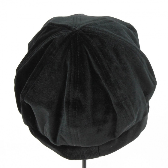 Black Velvet Fancy Chain Toque - Traclet