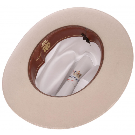 Chapeau Fedora Open Road Feutre Poil 6X  Beige - Stetson