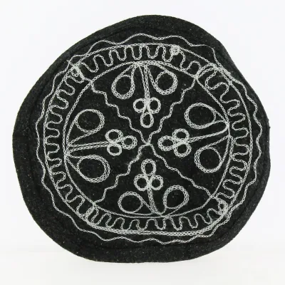 Women's Pakol Embroidered Wool mottled black - Traclet