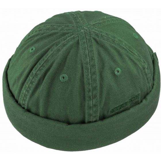 Ocala Docker Beanie Cotton Green - Stetson