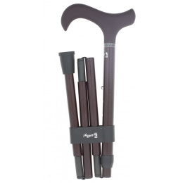Burgundy Carbon Foldable Adjustable Walking Stick - Fayet