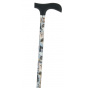 Adjustable Aluminum Cane with Cat Pattern - Fayet