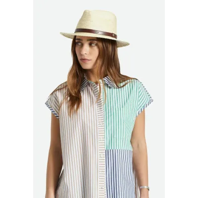 Chapeau Fedora Messer Paille Naturelle - Brixton