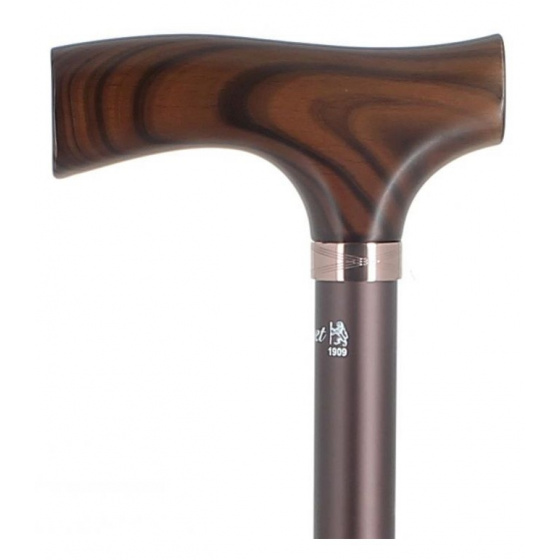 Adjustable Aluminum Cane with Wooden Handle - Fayet Adjustable Aluminum Cane with Wooden Handle - Fayet