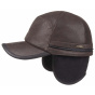 Byers Earflaps Brown Leather Cap - Stetson