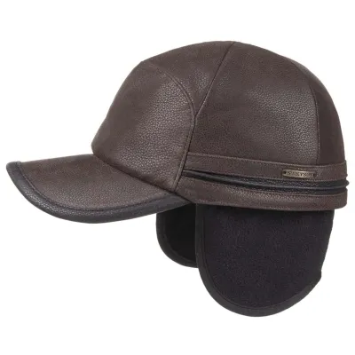 Casquette Byers Earflaps Cuir Marron - Stetson