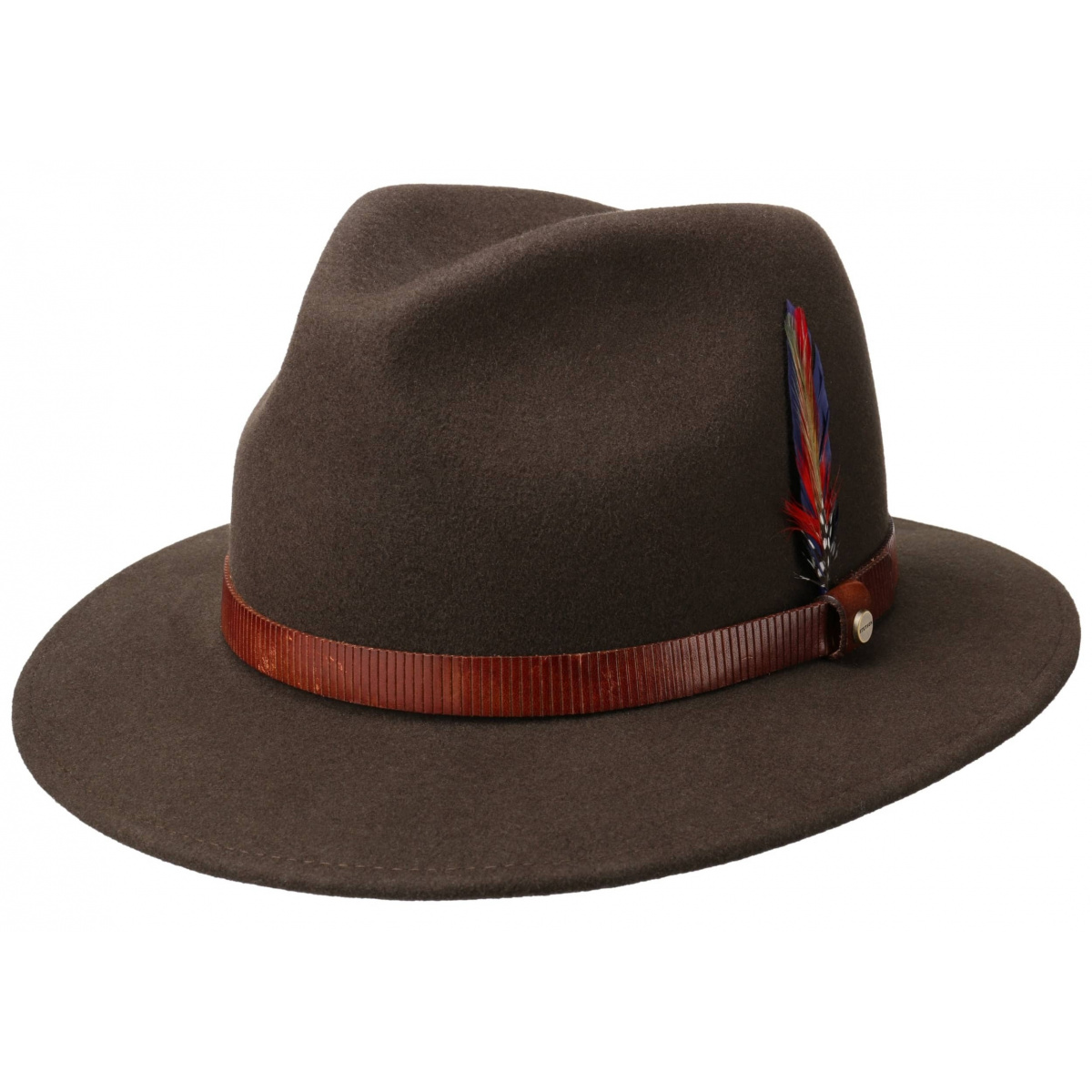 Chapeau En Feutre De Laine Dallas Noir - Homme Et Femme - Bande Cuir, Doublure Confort - Tailles XS à XL