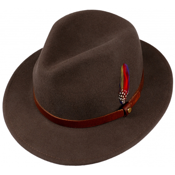 Brown Wool Felt Traveler Hat - Stetson