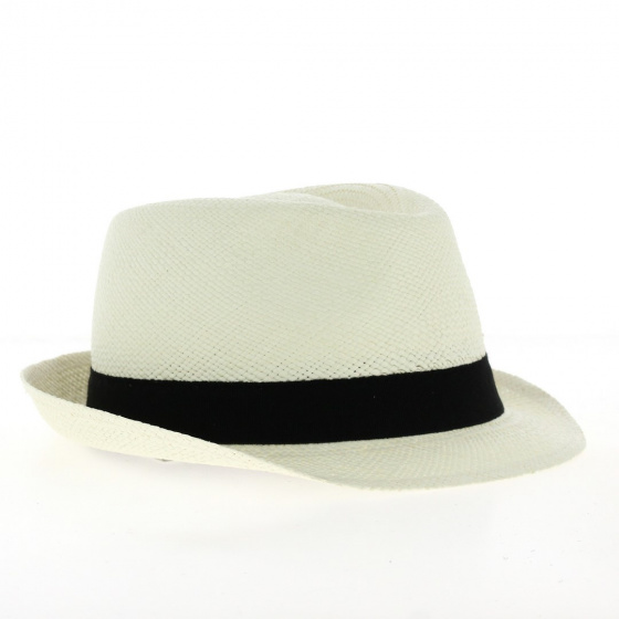 Panama Trilby Hat Black Ribbon - Traclet