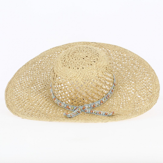 Blajor Natural Straw Wide-Brimmed Hat - Crambes