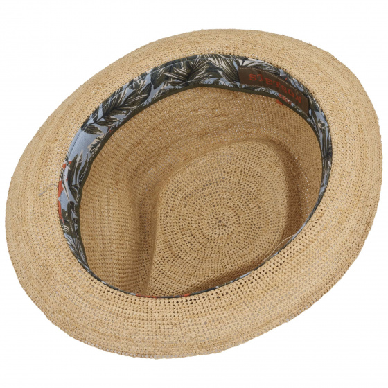 Stetson Mitchell Raffia Porkpie Player Hat - Brown