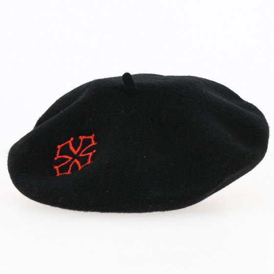 Béret Broderie Croix Occitane - Traclet Béret Broderie Croix Occitane - Traclet