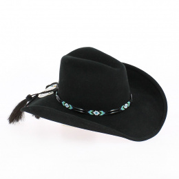 Cowboy Hat Secret Message Felt Black - Bullhide