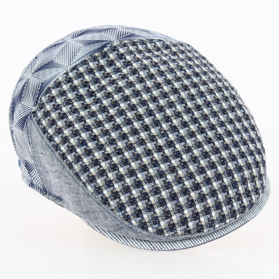 Casquette Bombée Paris Patchwork Bleu - Traclet Casquette Bombée Paris Patchwork Bleu - Traclet