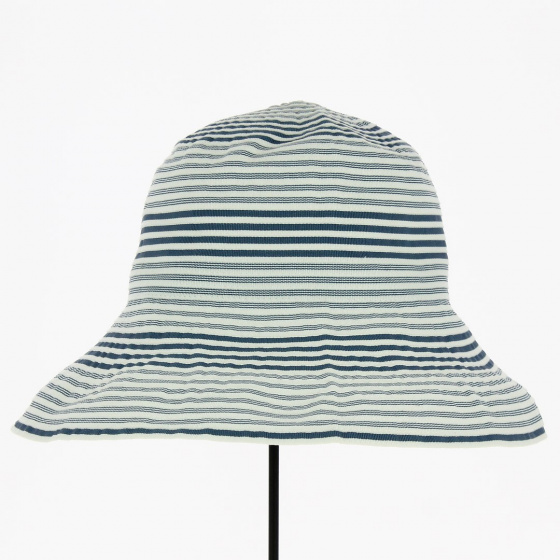 Capeline Emilie Coton Rayures bleues - Traclet