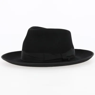Black rabbit felt hat - Fléchet