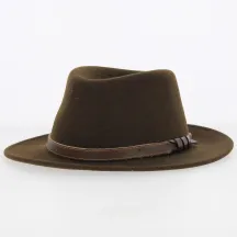 Chapeau Fedora Jamer Feutre Laine Marron - Traclet