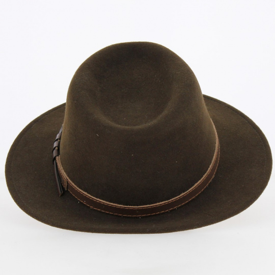 Fedora Jamer Brown Wool Felt Hat - Traclet