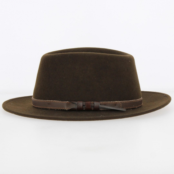 Fedora Jamer Brown Wool Felt Hat - Traclet
