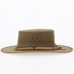 Squashy Leather Hat UPF 50+ Bronco Beige - Barmah