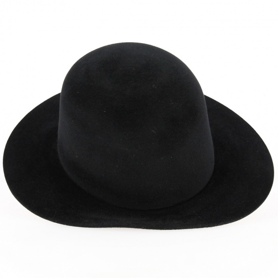 Chapeau Melon Palmade Feutre Poil Noir - Traclet Chapeau Melon Palmade Feutre Poil Noir - Traclet