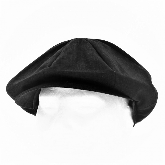 Casquette Gavroche Rasta Lin Noire - Mtm