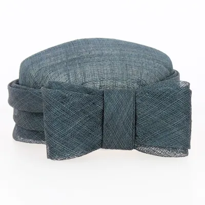 Chapeau Cérémonie Carla Bruni Chanvre Bleu marine - Traclet