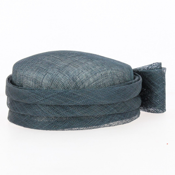 Chapeau Cérémonie Carla Bruni Chanvre Bleu marine - Traclet
