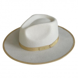 Chapeau Fedora Kimberly Rancher Feutre Laine Gris - Conner Hats