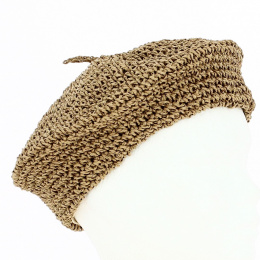 Béret Femme Paille taupe - Traclet