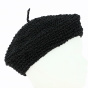 Women's straw beret black - Traclet
