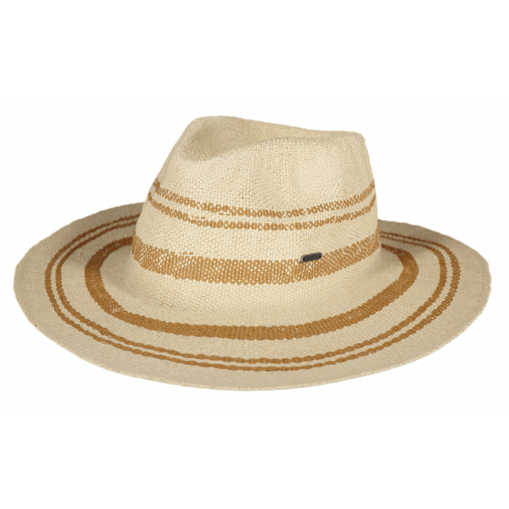 Kayley Paper Straw Wide Brim Hat Beige - Barts