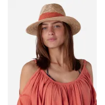Chapeau Fedora Ponui Beige pailleté & Corail - Barts