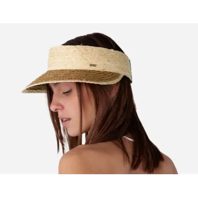 Peona Natural Straw Visor Cap - Barts
