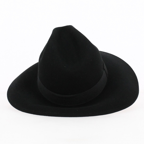 Chapeau Fedora Laine & Cachemire Noir - Traclet