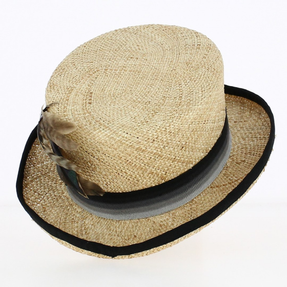 Altaria Natural Straw Top Hat - Alfonso d'Este