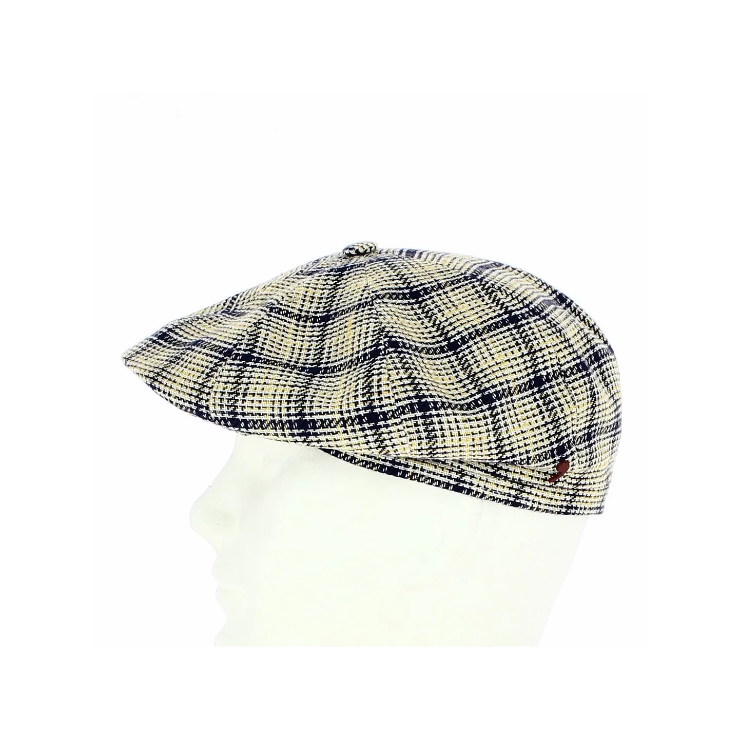 Casquette Irlandaise Carreaux Jaune et Bleu - Traclet