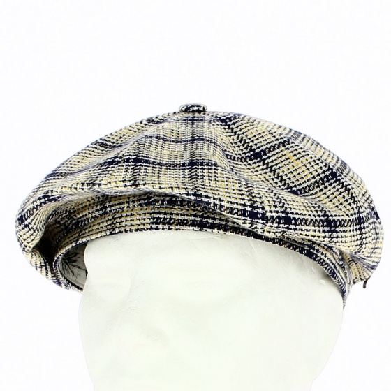 Casquette Irlandaise Carreaux Jaune et Bleu - Traclet