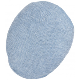 Canary Blue Linen Flat Cap - Stetson